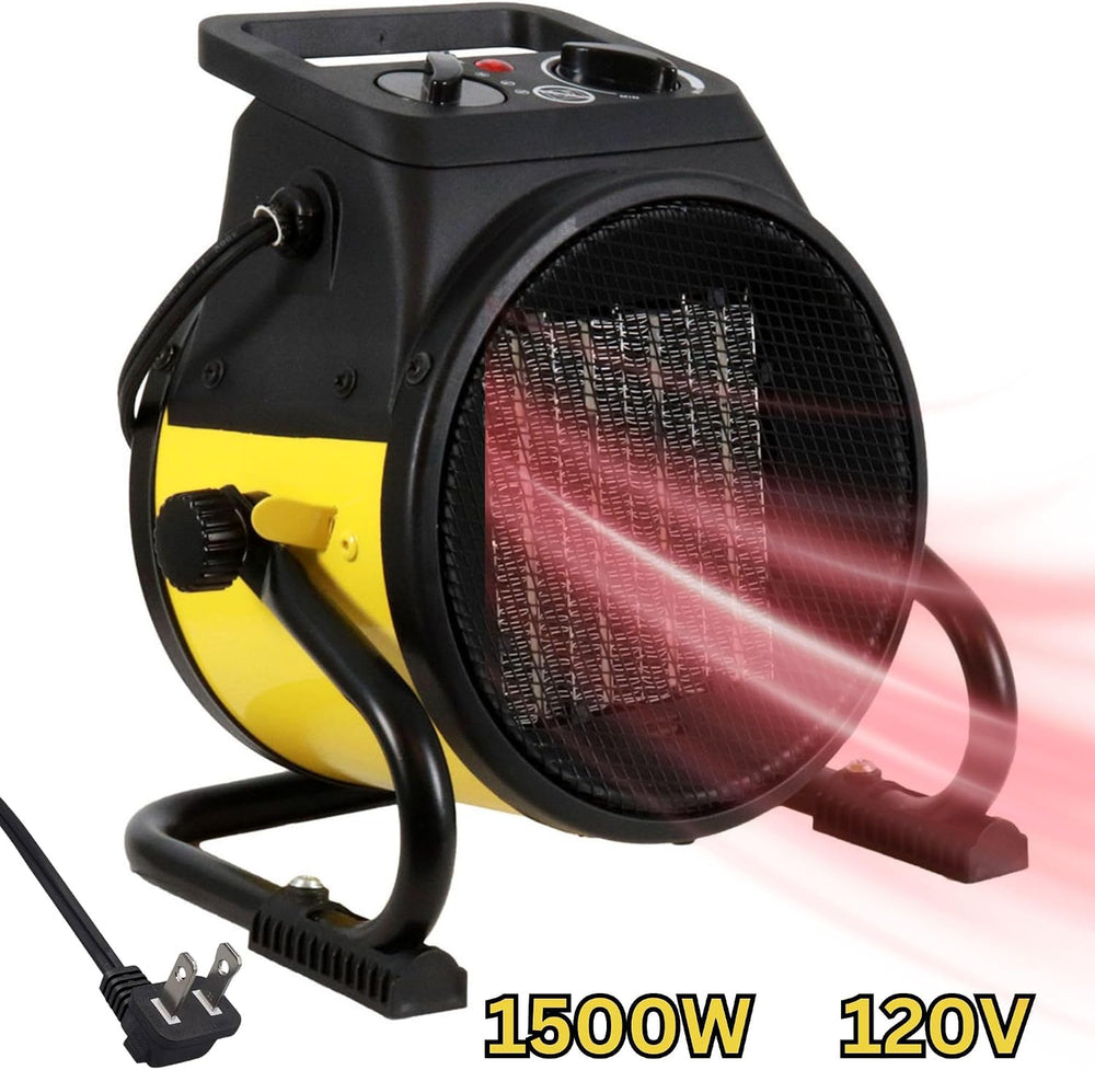 Dura Heat EUH1465 Electric Forced Air Heater with Pivoting Base 5,120 BTU, Ye...