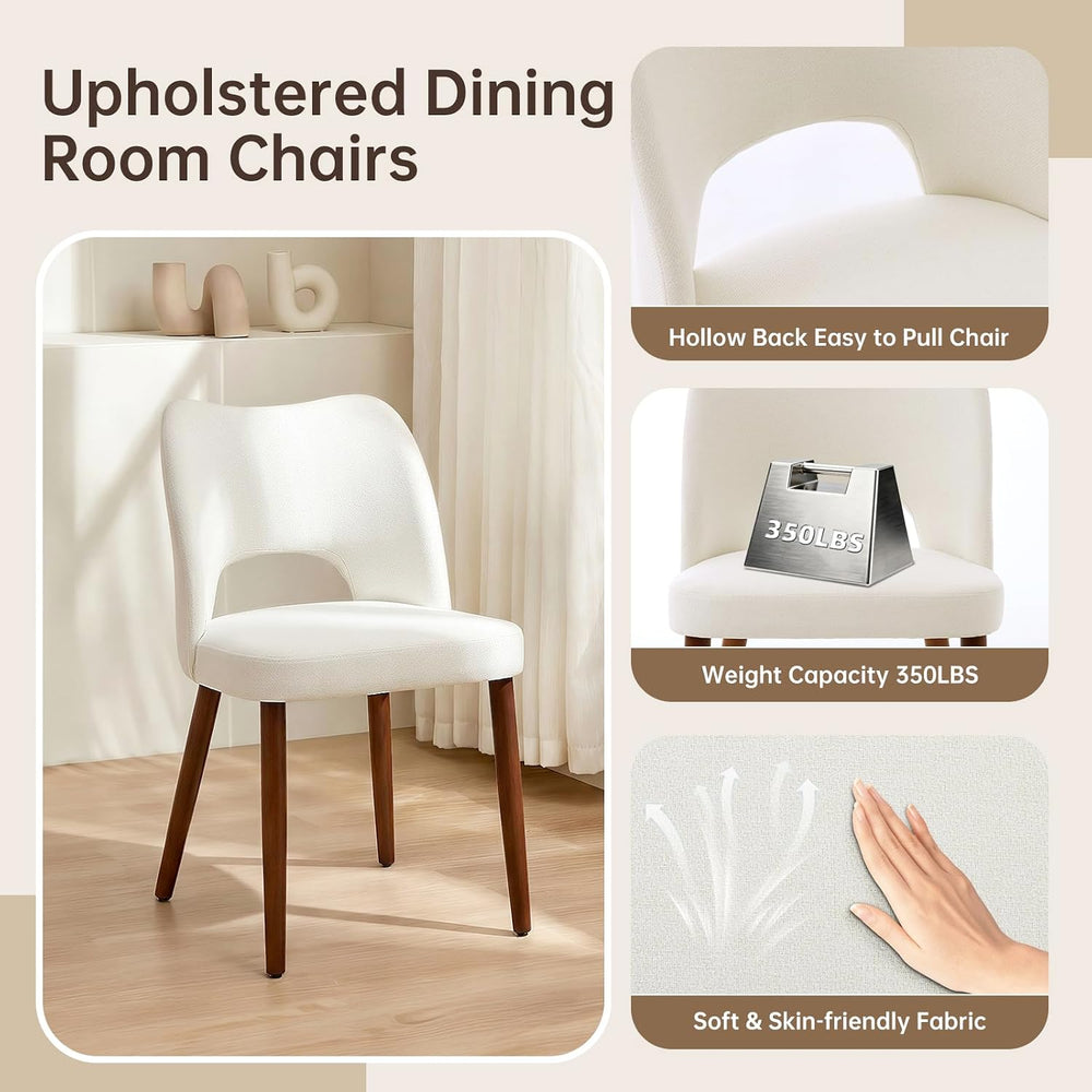 GarveeHome Dining Chairs Set of 4, Modern Hollow Back Dining Room Chair