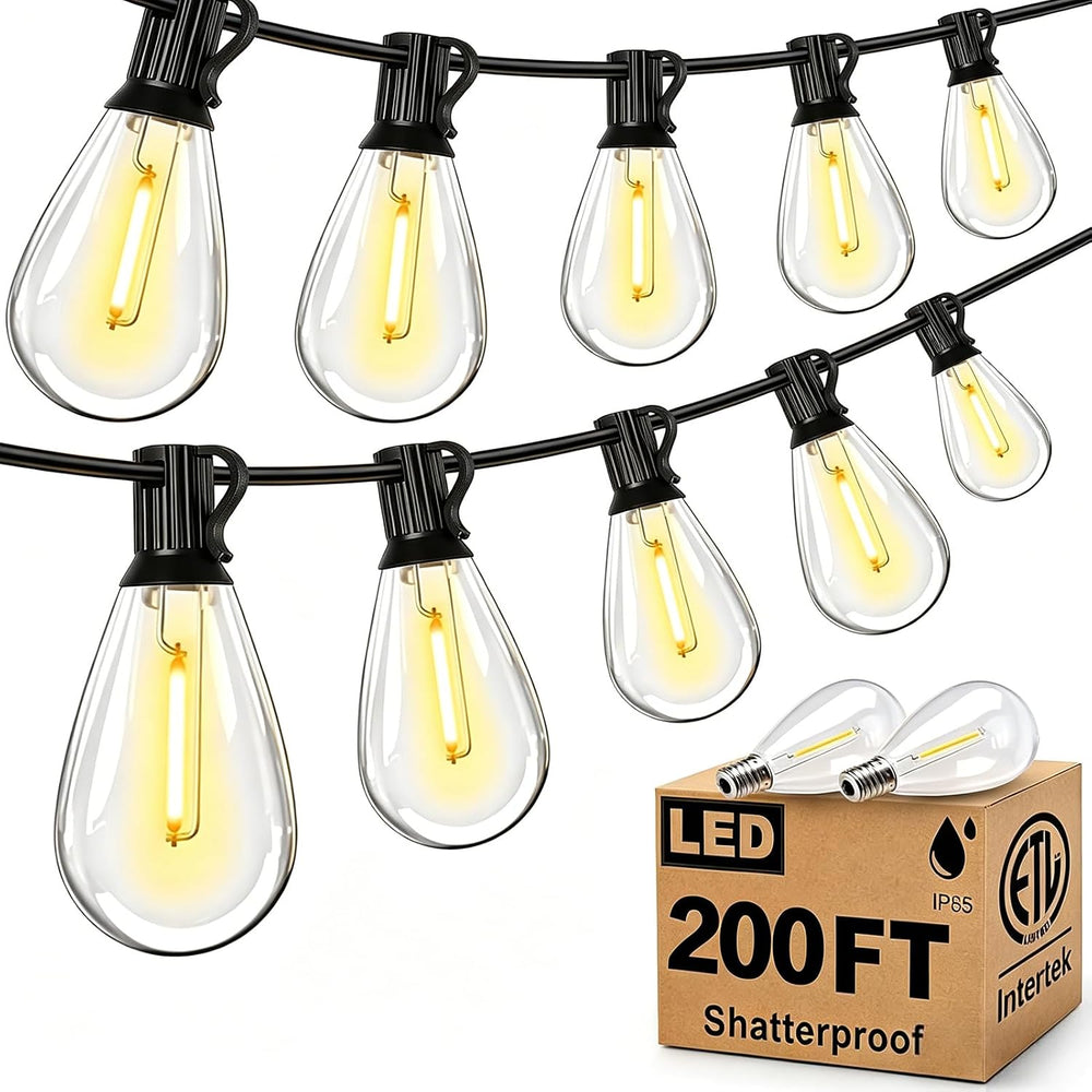 Tenmiro 200FT Outdoor String Lights, Ultra Long LED Patio Lights with Shatter...