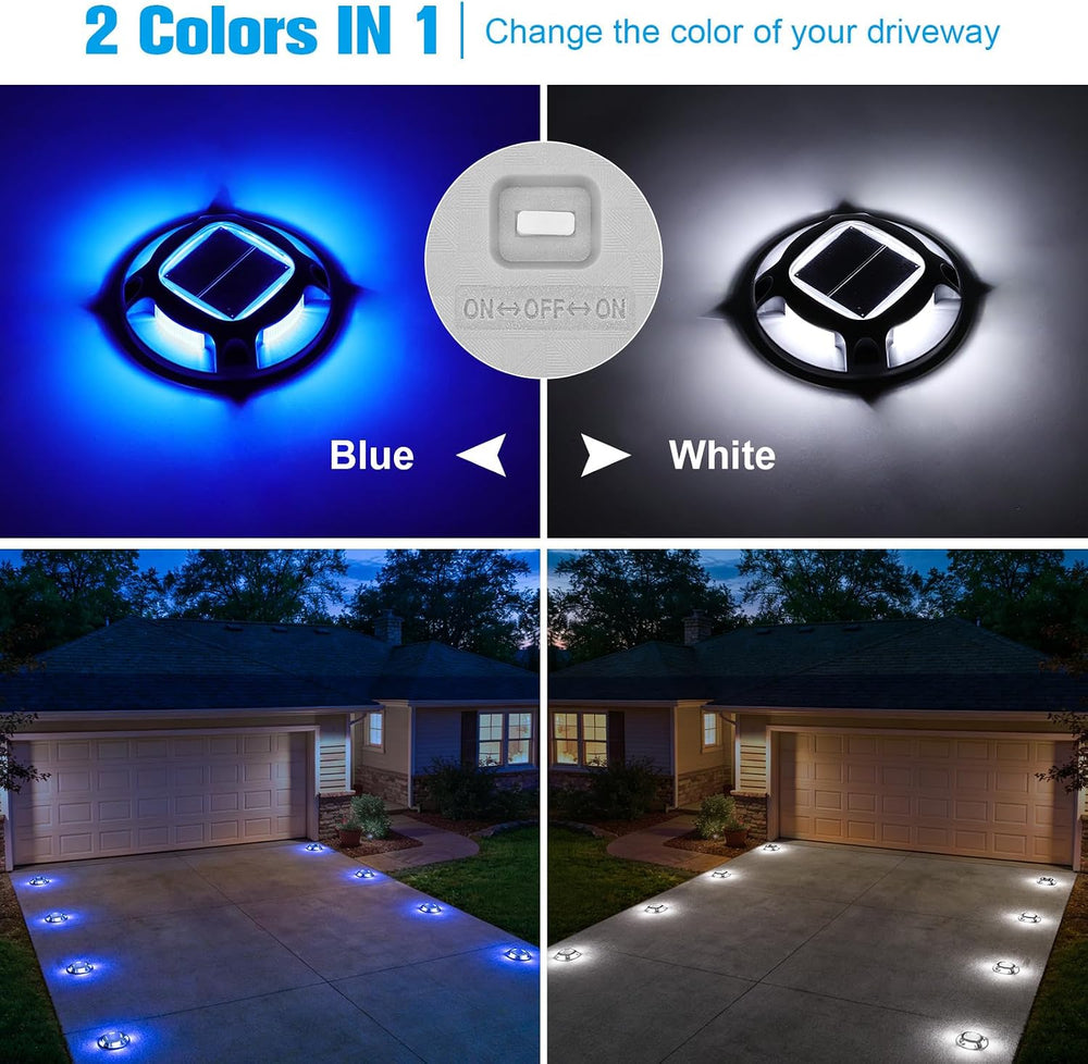 VOLISUN Solar Driveway Marker Lights Dock Marine Led Deck Outdoor 20 Pack