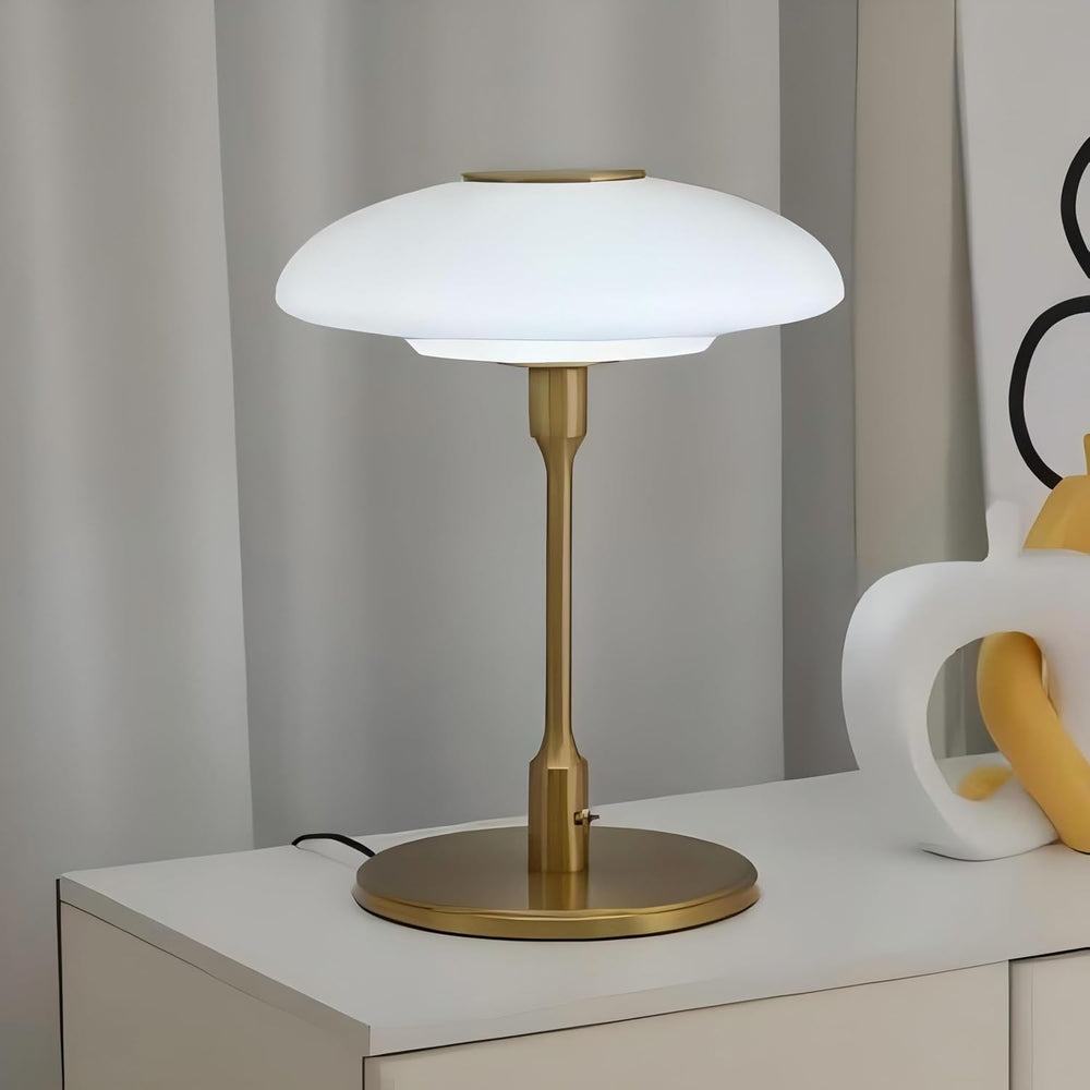 Table Lamp, Metal and Glass Modern Bedside Lamp, Decorative Table Light, Tabl...