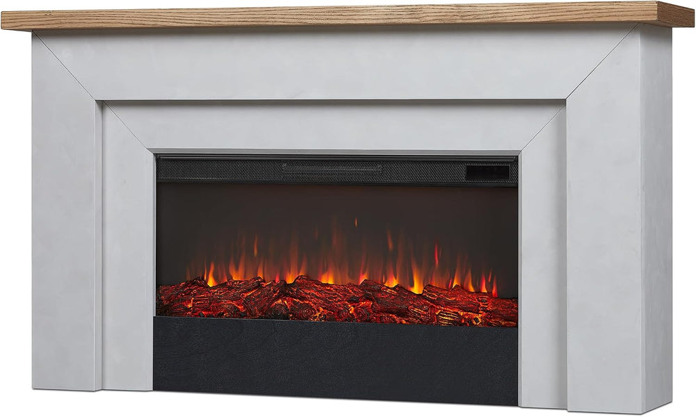 Real Flame Malie 68" Landscape Electric Fireplace with Mantel for Living...