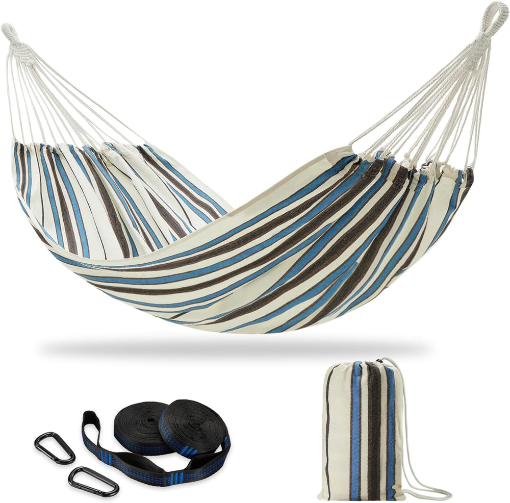 Brazilian Double Hammock with Tree Straps, Extra Large, 450 lbs Capacity