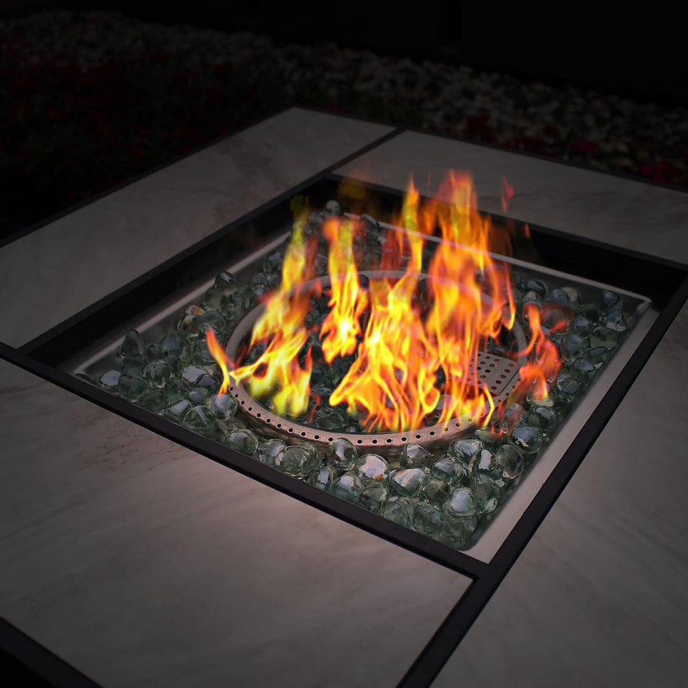 OutVue 30 Inch Propane Fire Pit Table with Real Ceramic Tabletop