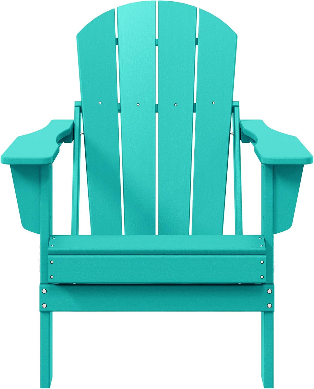 WestinTrends Malibu Outdoor HDPE Folding Adirondack Chair, Pacific Blue
