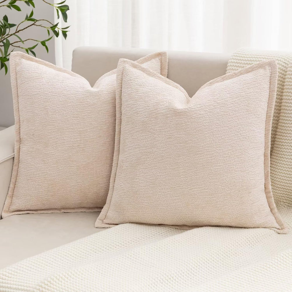 Decorative Throw Pillow Covers 26x26 Chenille Boho Pillowcase