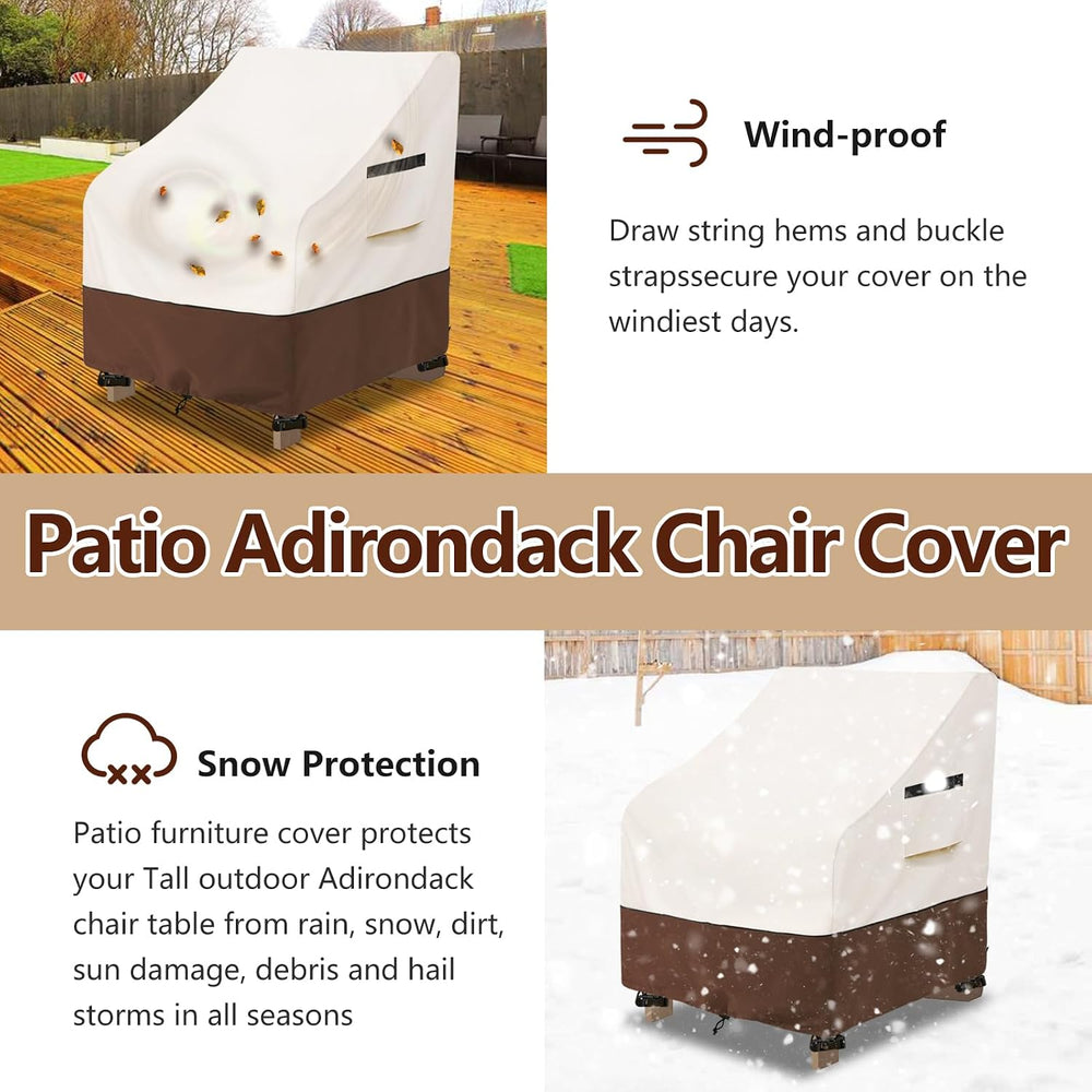 Patio Chair Covers,Waterproof Heavy Duty Patio Furniture Covers for Adirondac...