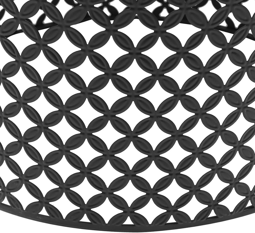 Set of 2 Outdoor Side Table, Garden Stool for Patio, Metal Accent Table Moder...
