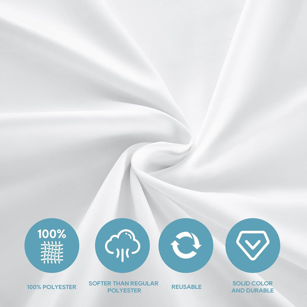 VidaFete Everyday Series Rectangle Tablecloth 60" x 102" 10 Pack White