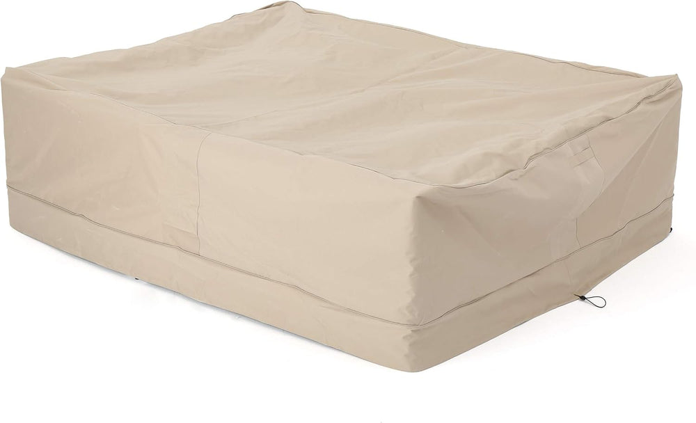 Christopher Knight Home Shield Outdoor Waterproof Fabric Chat Set Cover, Beige