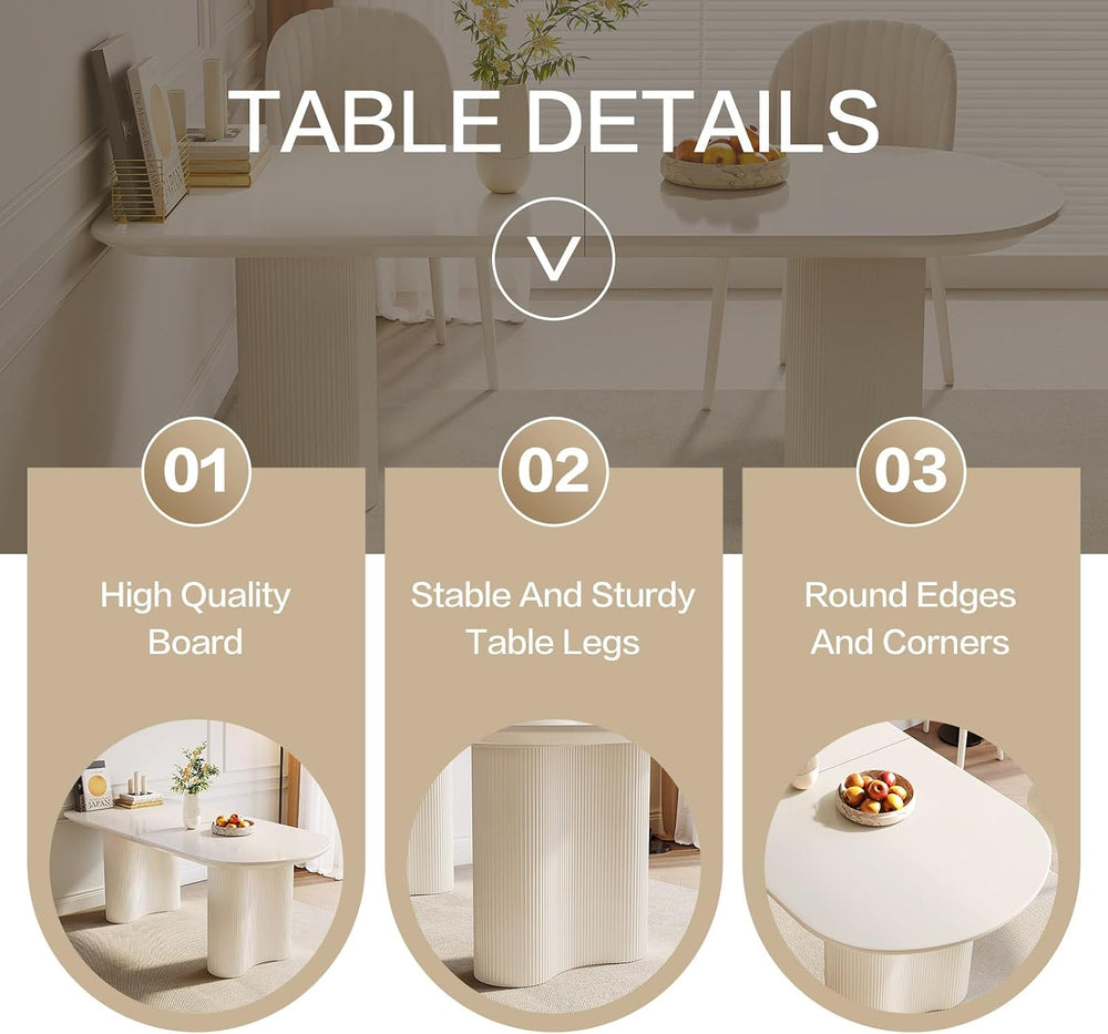 Guyii 62.99" Dining Table Set with 4 Chairs, Modern Kitchen Table Set, I...