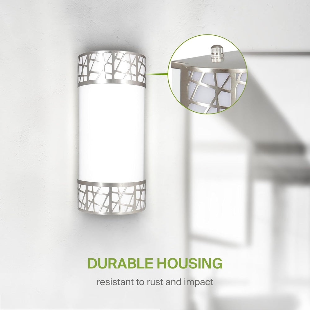 ASD 12 Inch LED Indoor Wall Sconce - Brushed Nickel Modern Dimmable 15W 2700K...