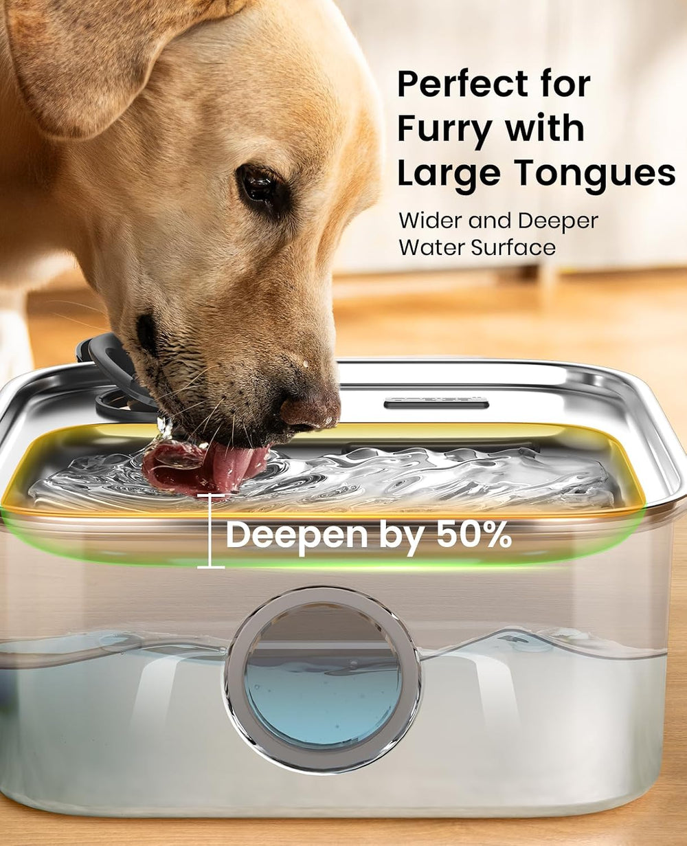 oneisall 10L/2.6Gal Dog Water Fountain for Large Dogs (with 2 Filters)