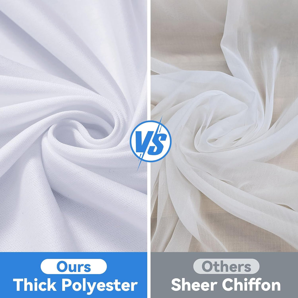 4 Panels 5x20ft White Ceiling Drapes for Wedding Parties, Wrinkle Free 20ft L...