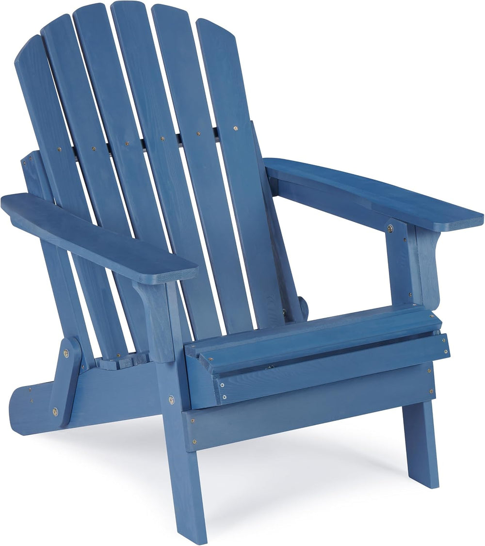 SoliWood Outdoor Wooden Adirondack Chair with Pre-Assembled BackRest & Se...