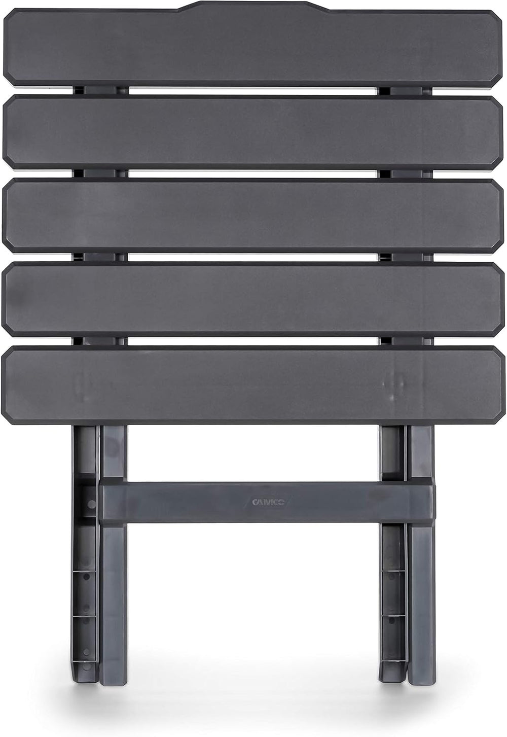 Camco 51885 Large Adirondack Portable Outdoor Furniture Folding Table, Charcoal