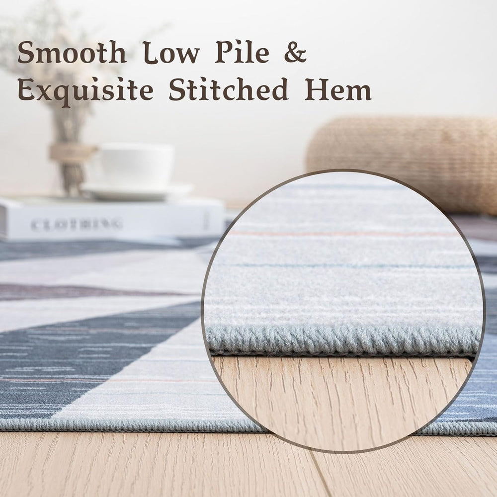 HOMFINE Washable Modern Area Rug - Geometric Style 5x7 Rugs for Living Room, ...