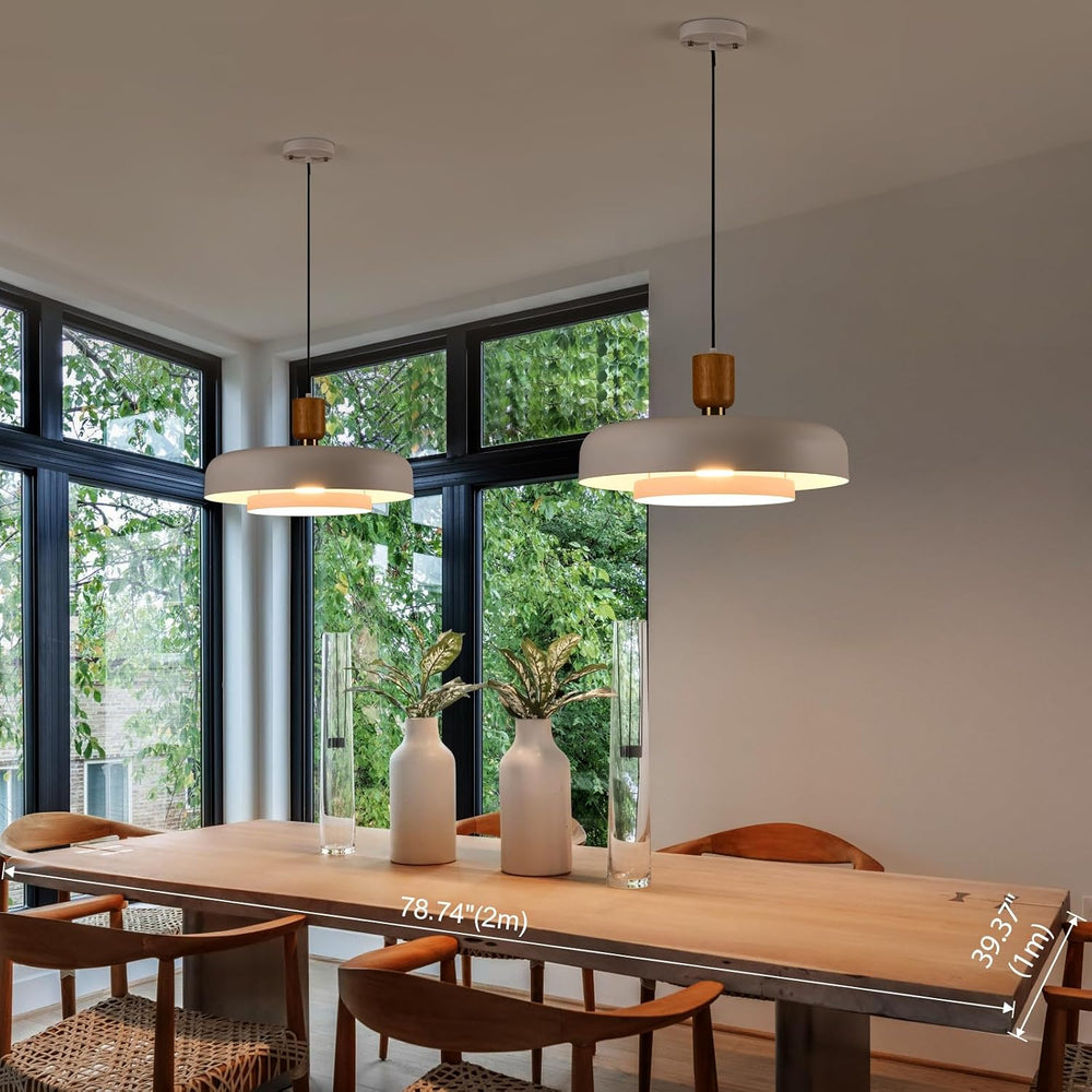 TeHenoo Large Pendant Light 19.68 inch, Matte White Shade