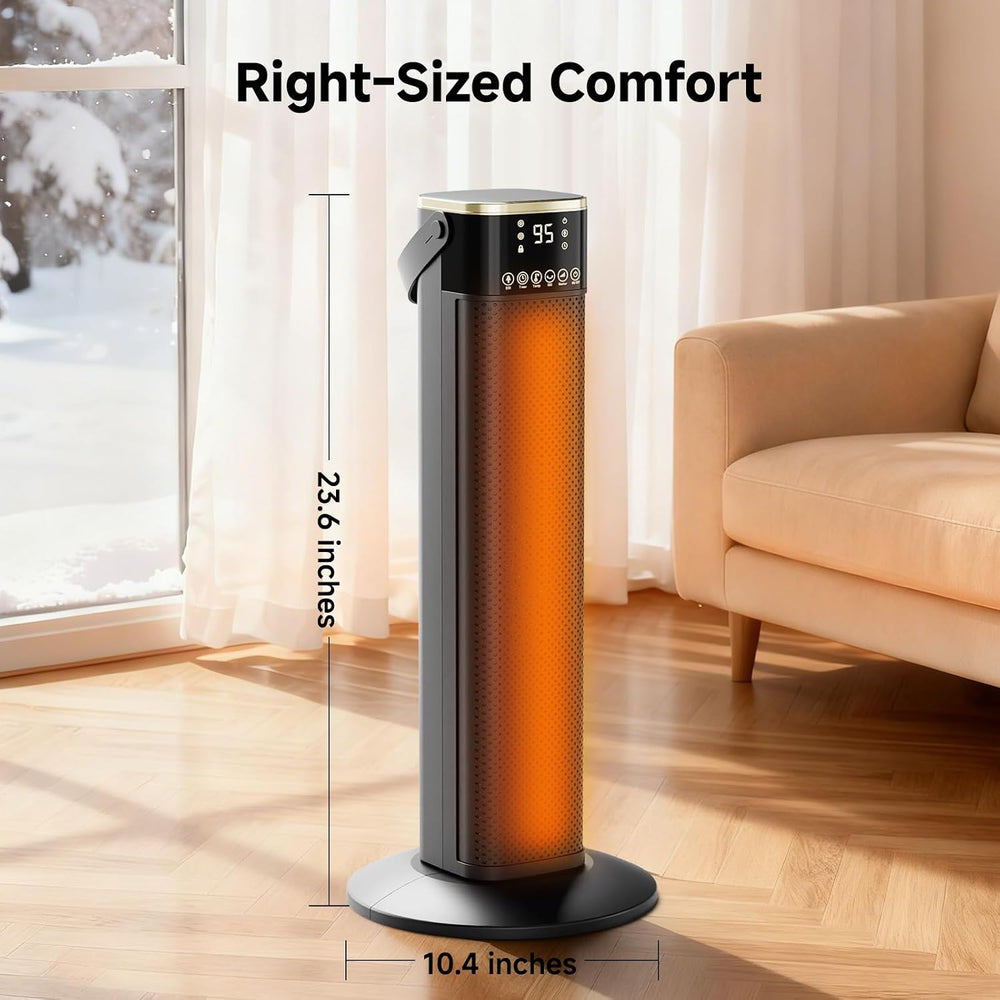 Space Heater for Indoor Use, 1500W PTC Ceramic Electric Heater with Thermosta...