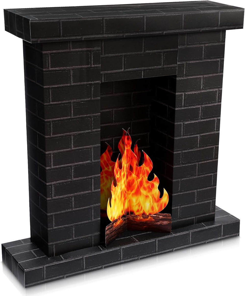 AmazingSpark 1 Set Christmas Corrugated Fireplace 35.5 x 29 x 8 Inch Cardboar...