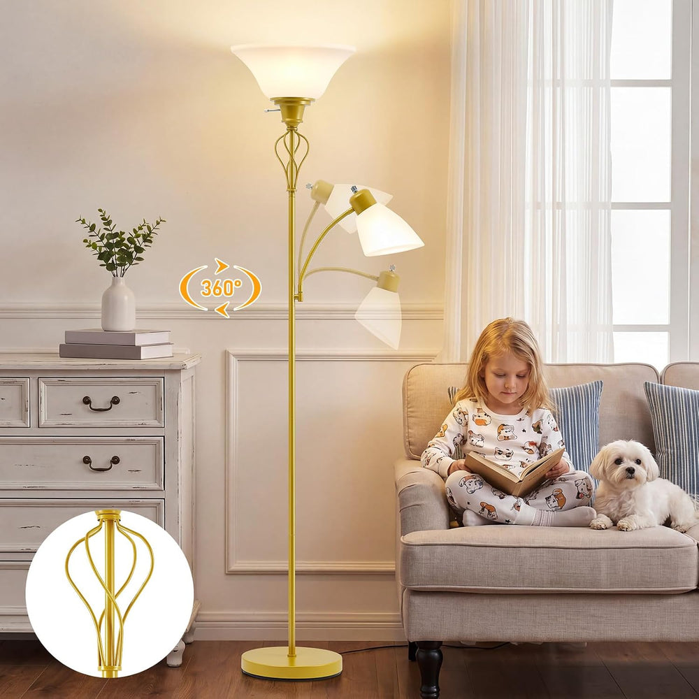 Floor Lamps for Living Room, 70" Tall Torchiere Floor Lamps, Plastic Shade