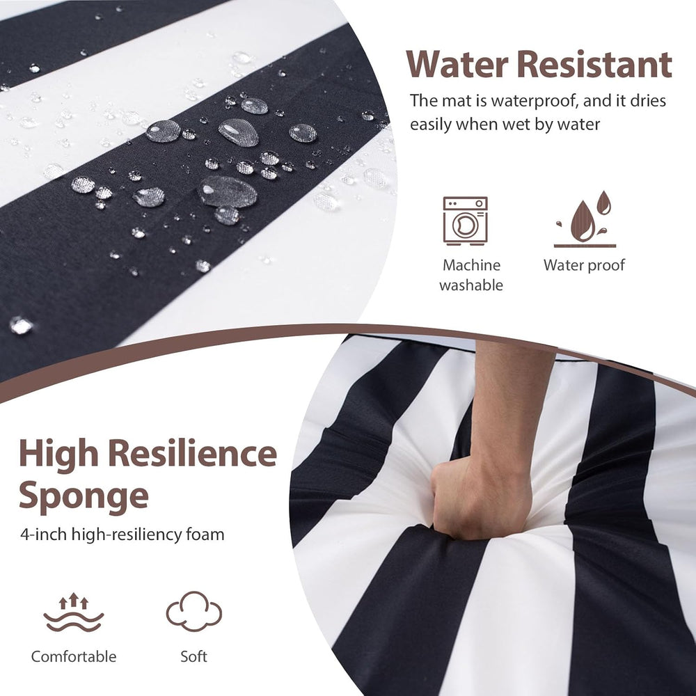 14 Piece Outdoor Furniture Replacement Cushions, Cover+Filling, 25.6" x ...