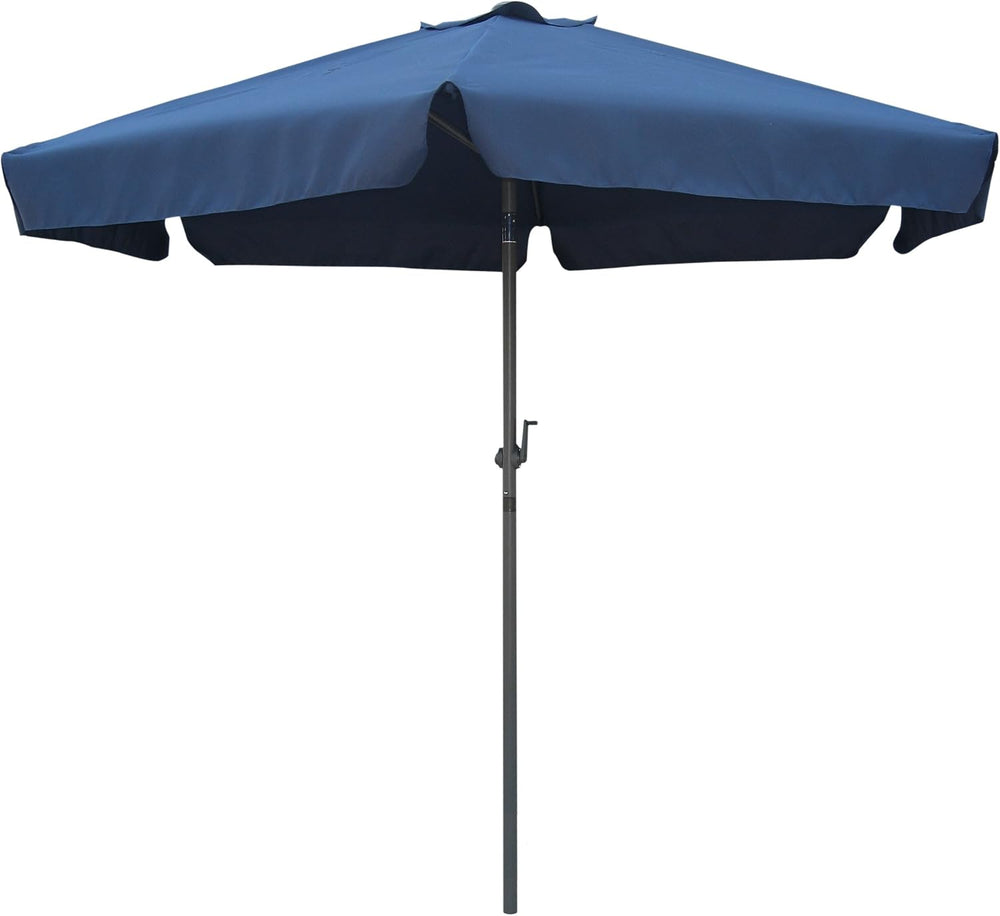 International Caravan Furniture Piece Outdoor 8 Foot Aluminum Umbrella, Navy