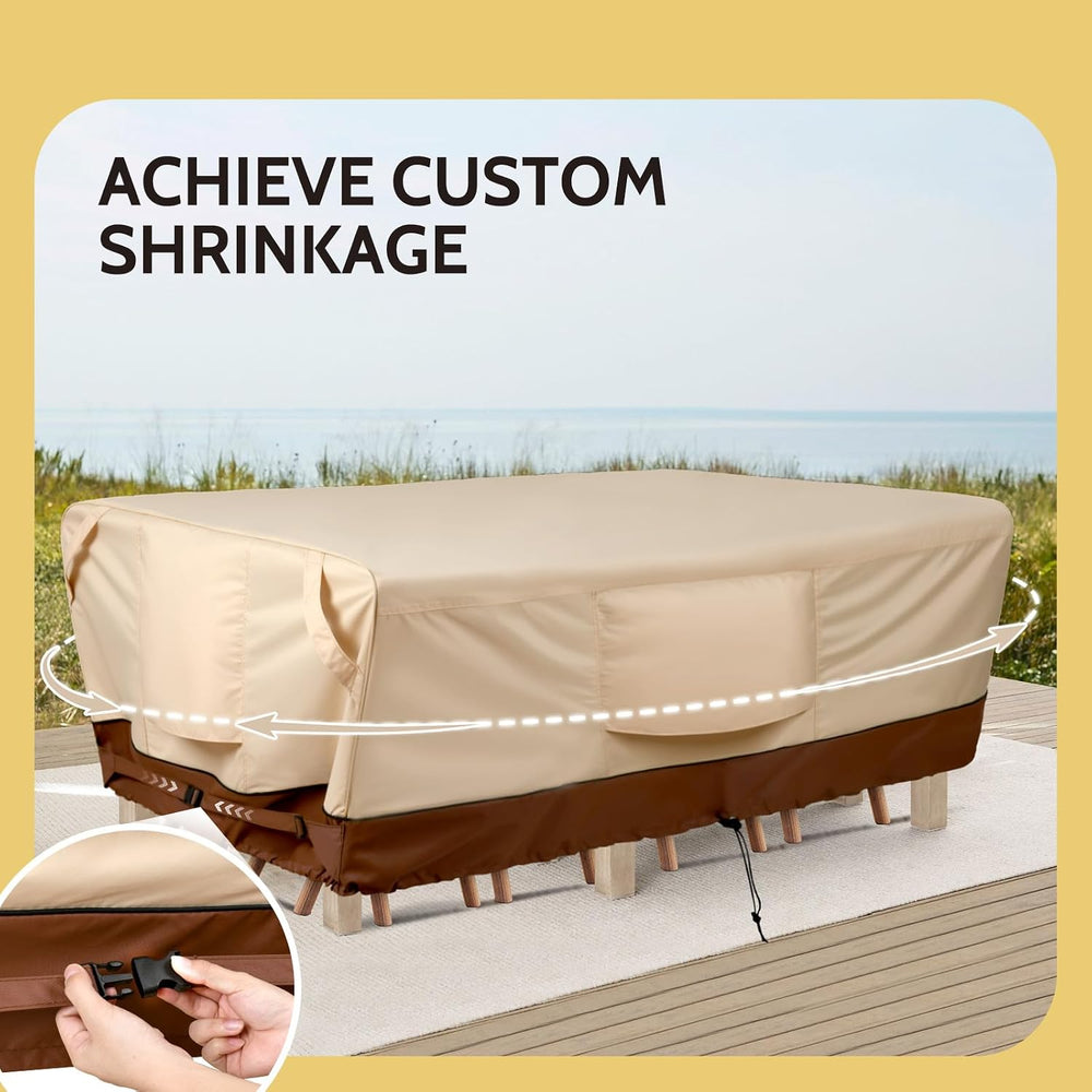 COSFLY Waterproof Patio Furniture Set Cover 600D Oxford 110"L x 84"...