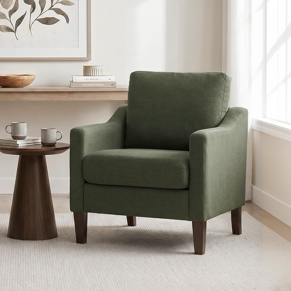 VKNOW Accent Chairs, Modern Upholstered Armchairs, Green