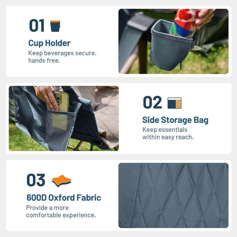 TIMBER RIDGE Hammock Camping Chair, Portable Oversized Swinging Camp Chairs