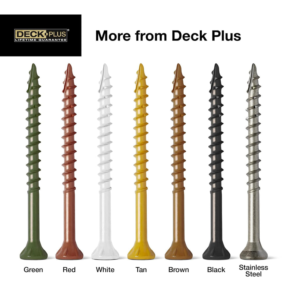 Deck Plus Deck Screws, #10 x 2-1/2in, 365 Pieces,5 Lb Box, Tan
