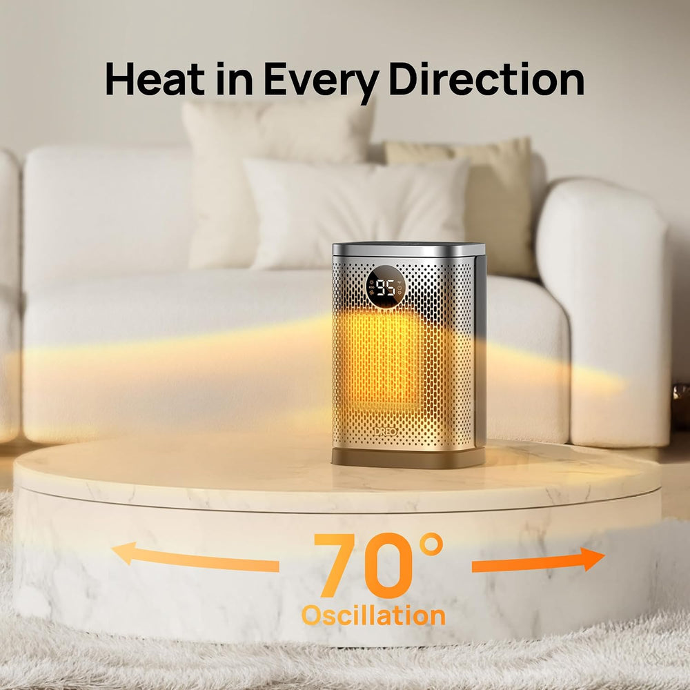 DREO Space Heater for Indoor, Portable Heater, 1500W Compact Ceramic Convecti...