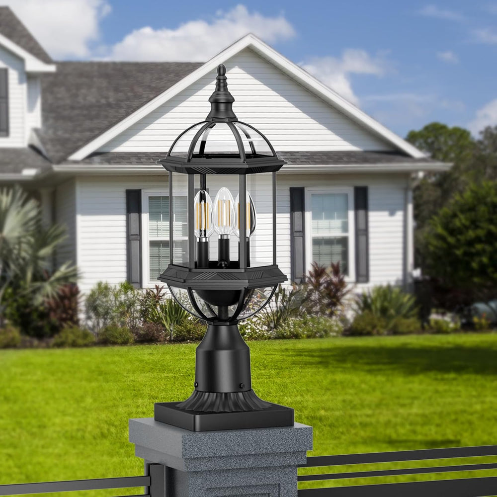 3 Light Lantern Post Lights Outdoor Lamp Post Light Fixture