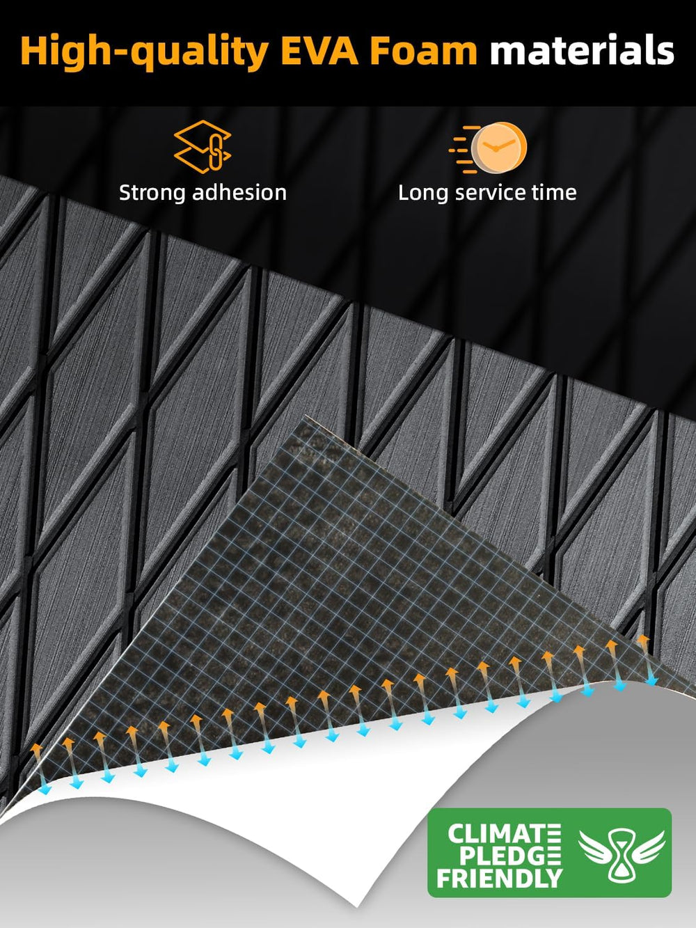 FOCEAN Boat Flooring EVA Foam Boat Decking Marine Mat Non-Slip Self-Adhesive ...