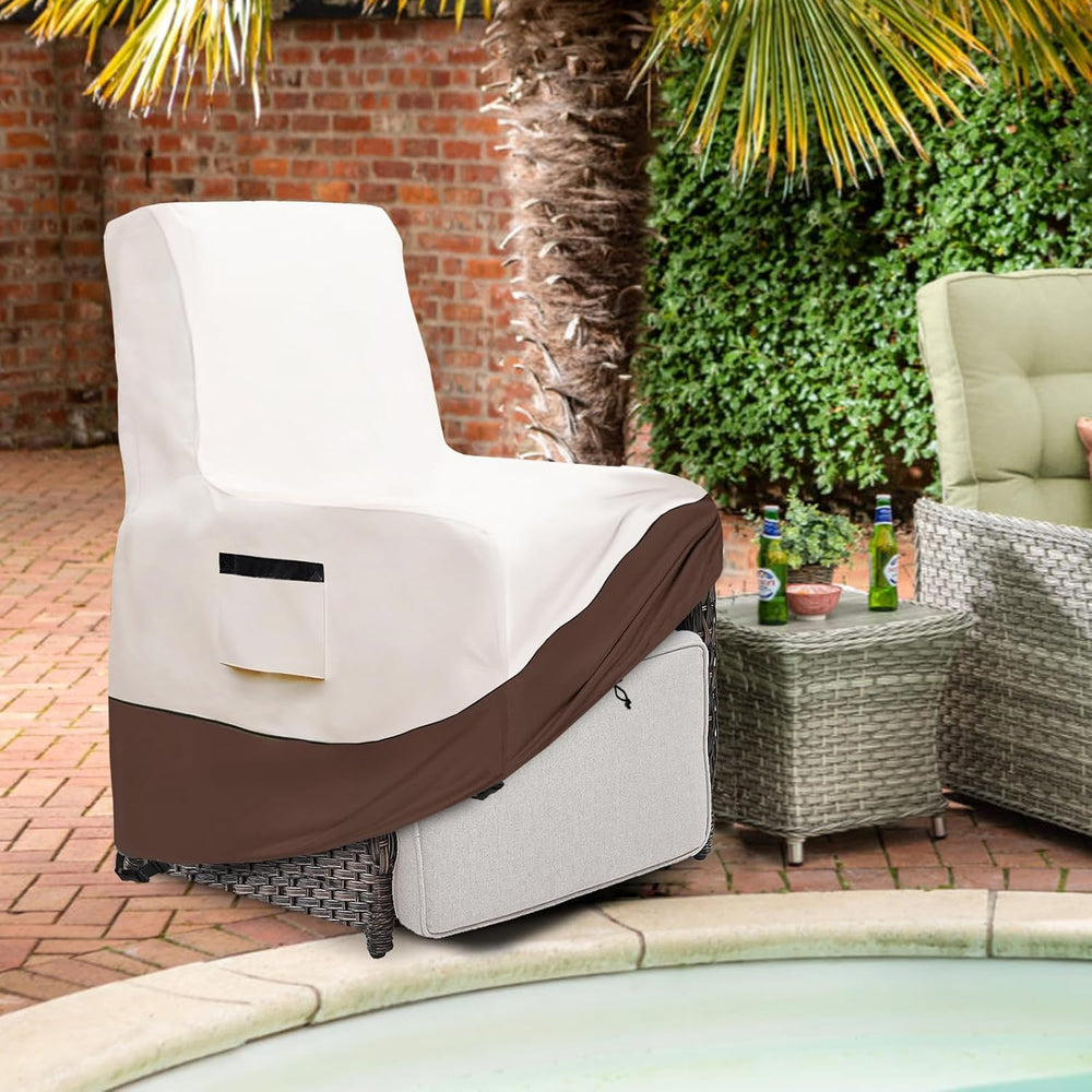 Outdoor Recliner Chair Cover,600D Heavy Duty Waterproof Patio Chair Covers,Ou...