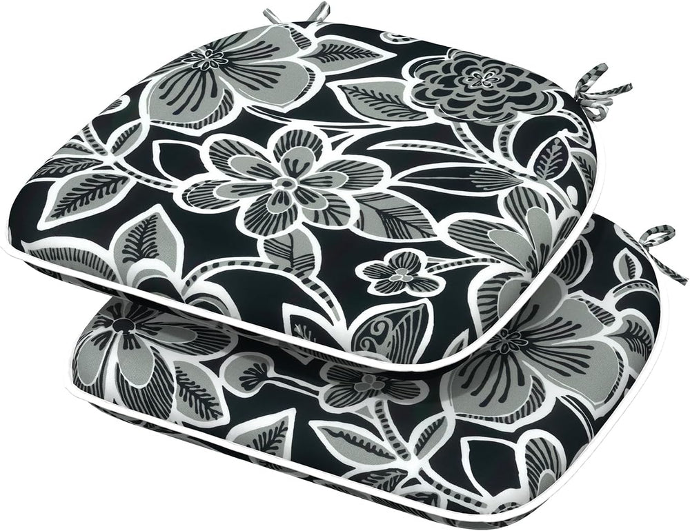 Indoor/Outdoor Chair Cushions 16x17 Inch, Patio Chair Cushions with Ties, All...