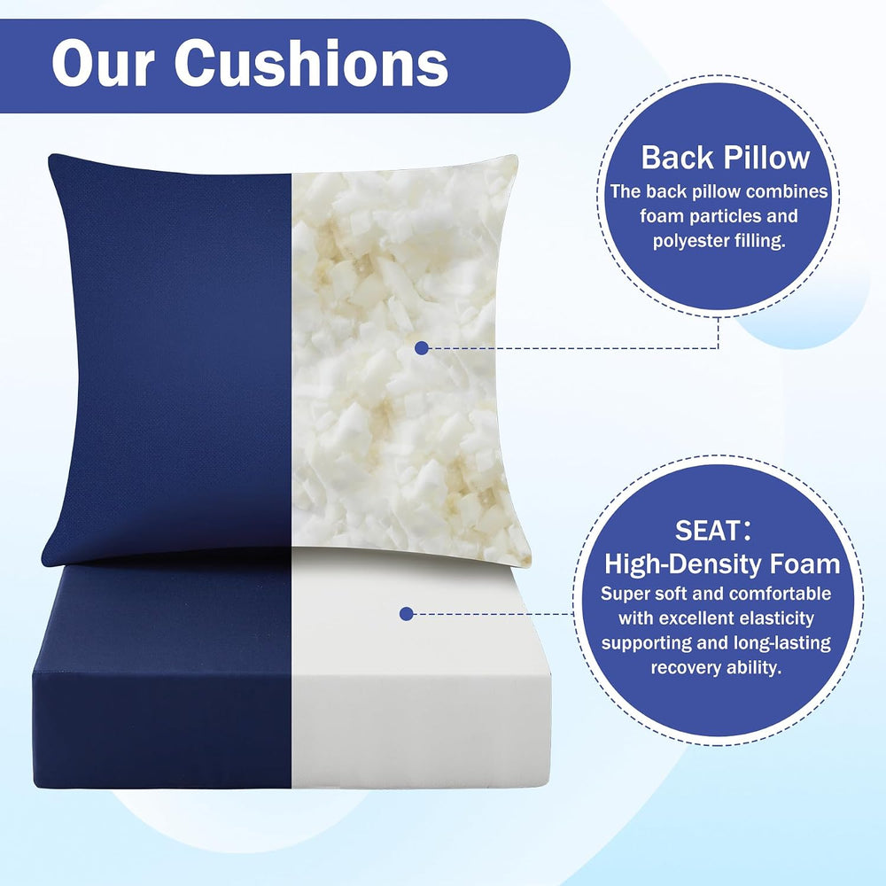 Outdoor Chair Cushions, 24 x 24 Inch Outdoor Cushion for Patio Furniture, Pat...