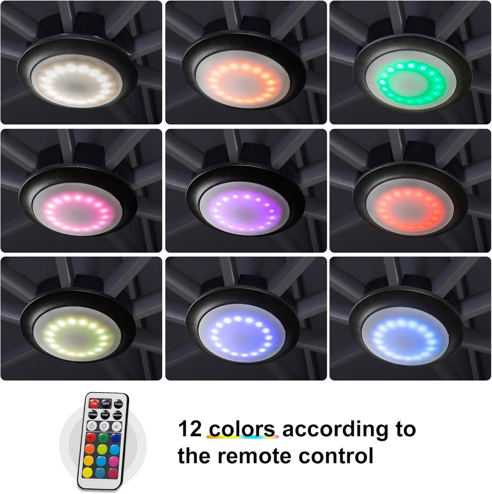PURPLE LEAF Patio Umbrella Light with Remote Control for Outdoor Use