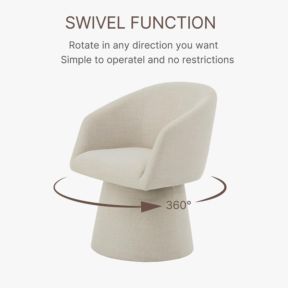 KISLOT Swivel Dining Chairs Modern Accent Armchair Side Deskchair for Diningr...