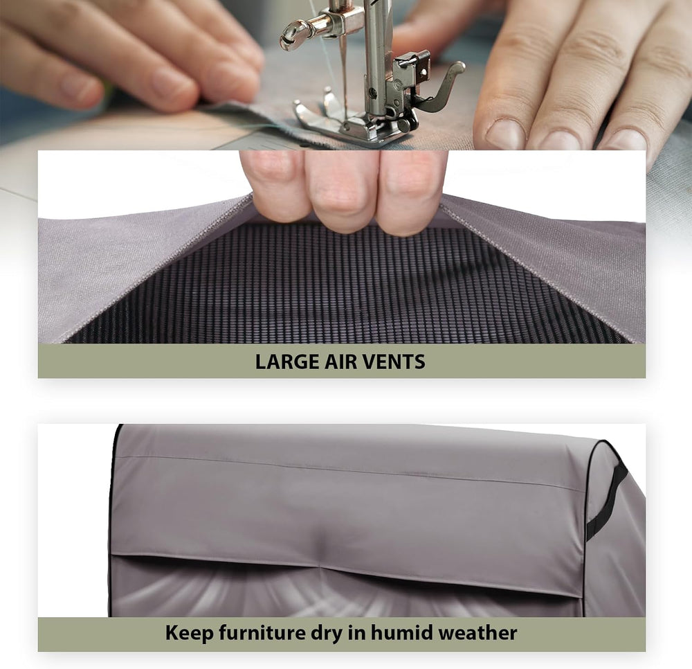 KylinLucky Outdoor Patio Sofa Cover 62 x 38 x 35 inch Waterproof Grey