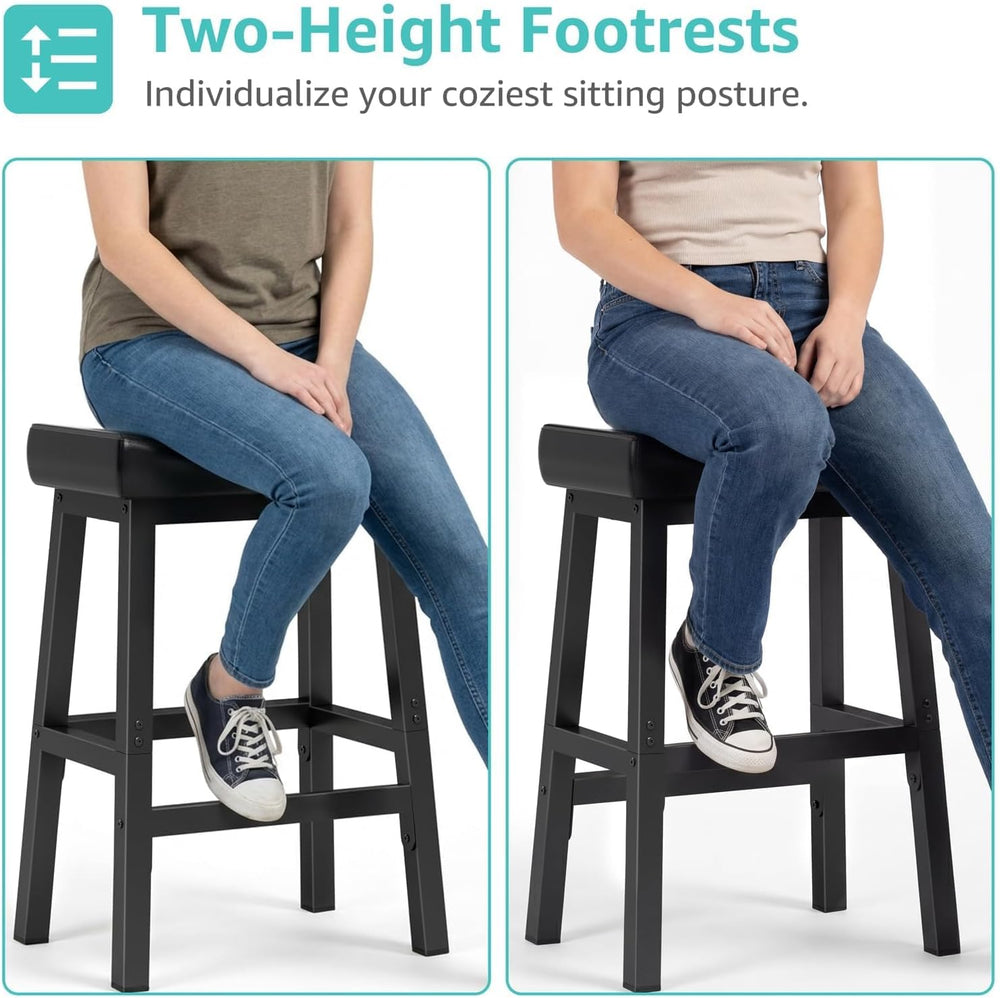 WINAZ Modern Backless Bar Stools Set of 2, 24 Inch Counter Height Stools with...