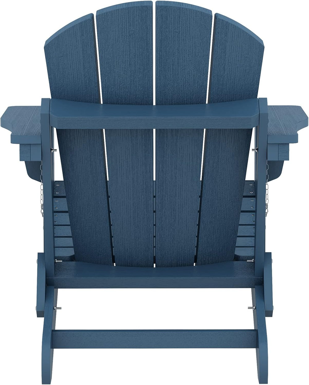 SERWALL Folding Adirondack Chairs with Cup Holder, Outdoor Fire Pit - Blue