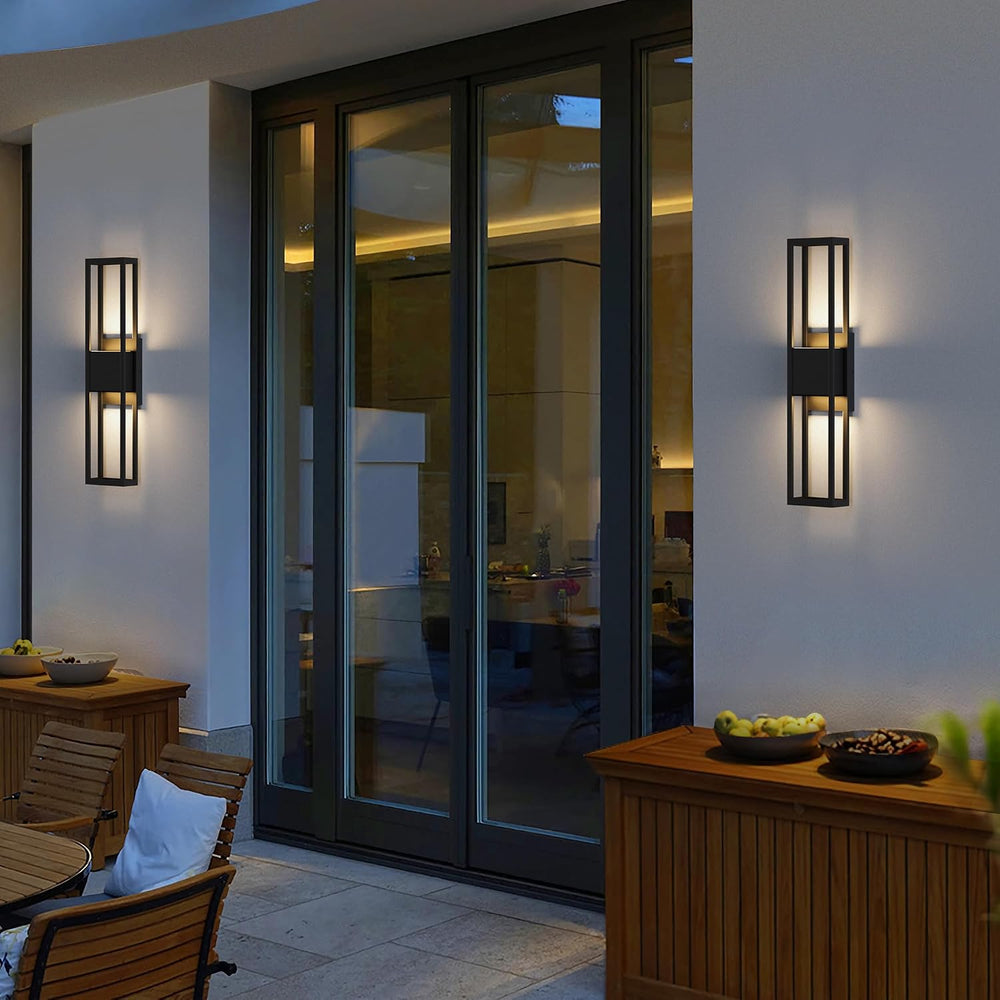 LamQee 27.5 Inch Modern Outdoor Wall Light 3000K 1000LM 20W Integrated LED, I...