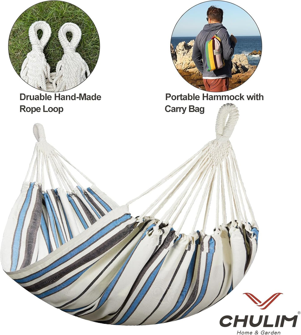Brazilian Double Hammock with Tree Straps, Extra Large, 450 lbs Capacity