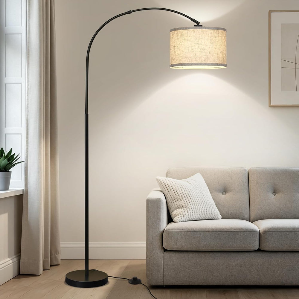 Seaside village Arc Floor Lamps for Living Room, Modern Standing Lamp with Ad...