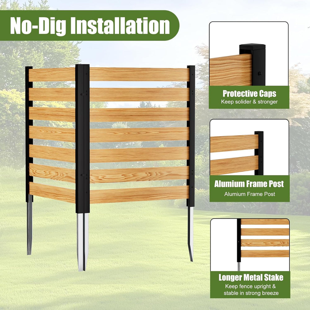 Outdoor Privacy Fence, Wood Privacy Screen Panels for Air Conditioner Fence