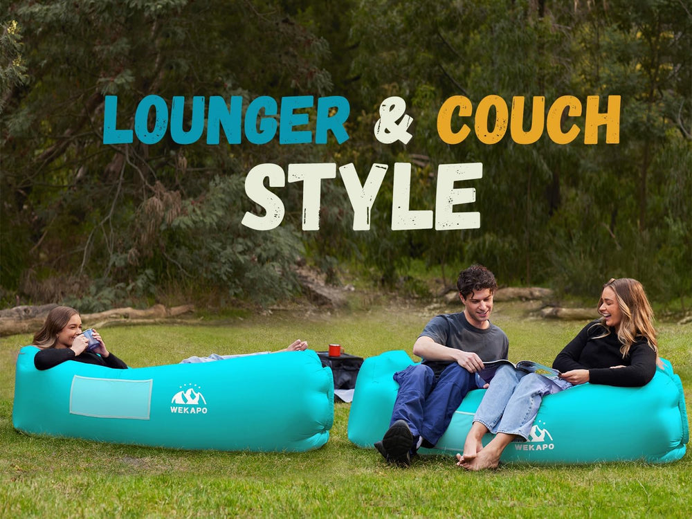 WEKAPO Inflatable Couch Air Lounger Chair - Camping & Beach Accessories, ...