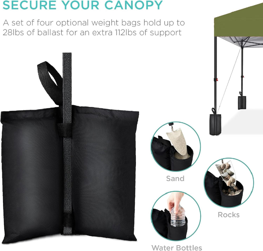 Best Choice Products 8x8ft Pop Up Canopy Tent, Outdoor Shade, 1 Person 1 Minu...