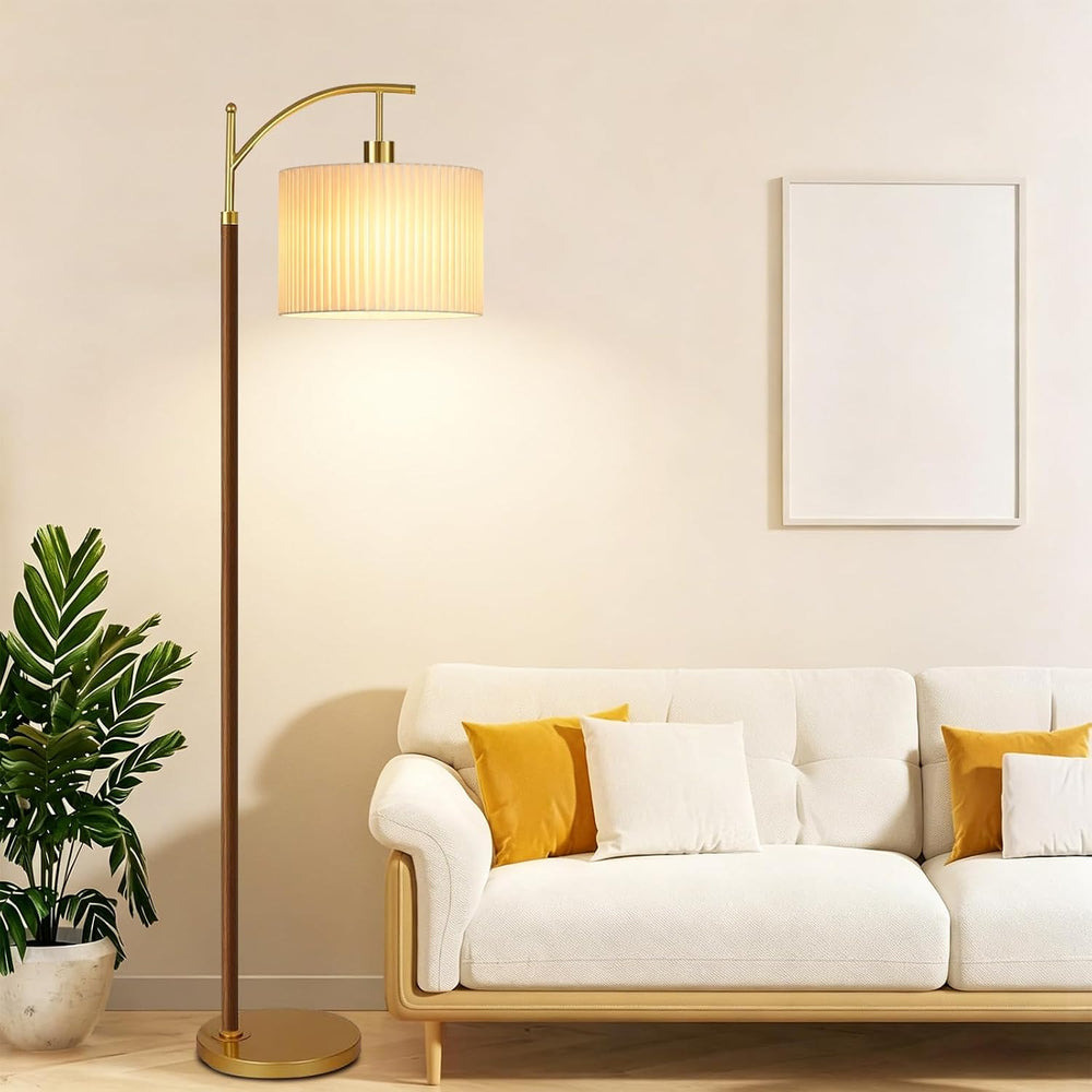 Arc Gold Boho Floor Lamp for Living Room Bedroom,Farmhouse Dimmable Floor Lam...