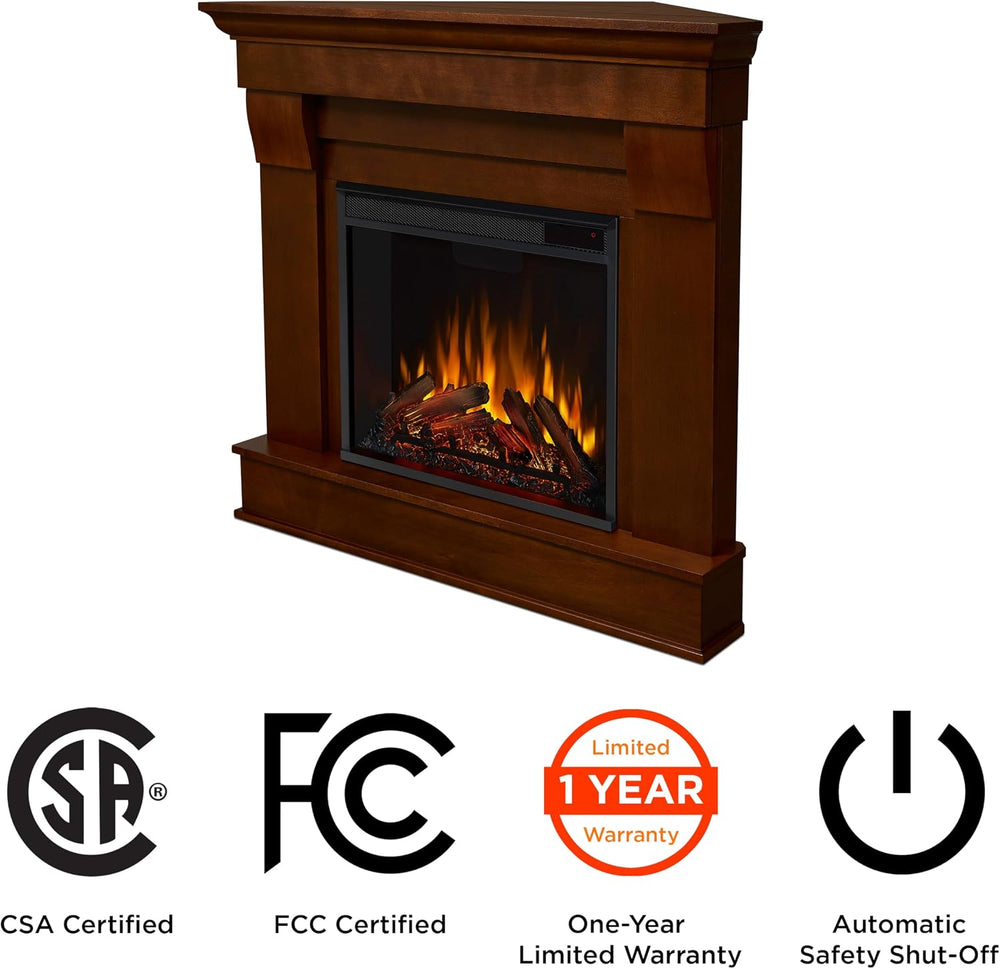 Real Flame Chateau 41" Corner Electric Fireplace with Mantel for Living ...